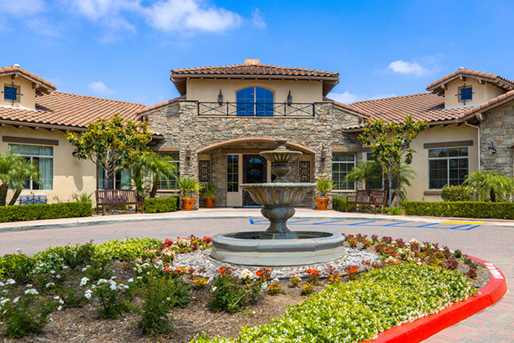 Lush grounds at ActivCare Yorba Linda